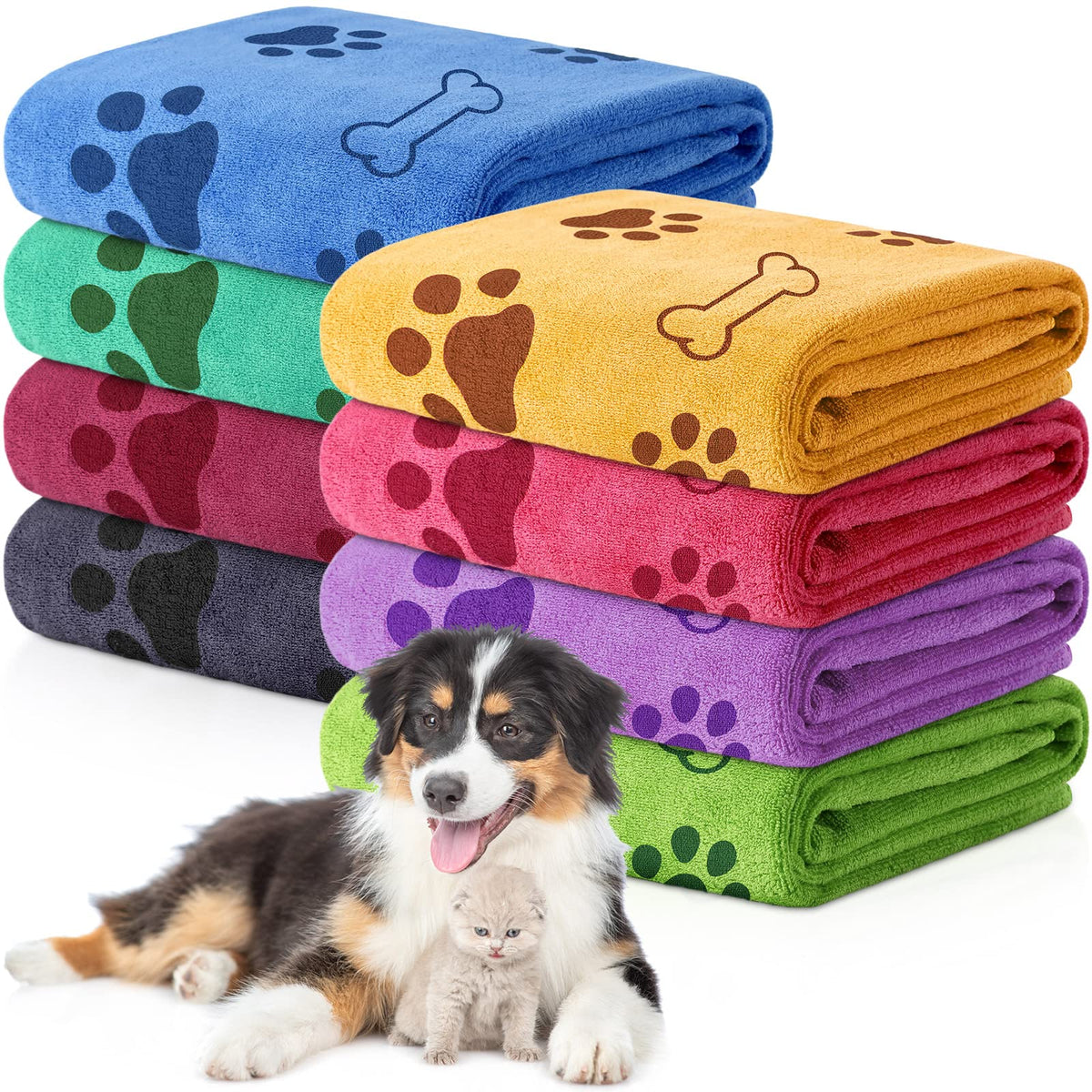 Toallas Chumia de patitas para perros, secado rápido y suave.
