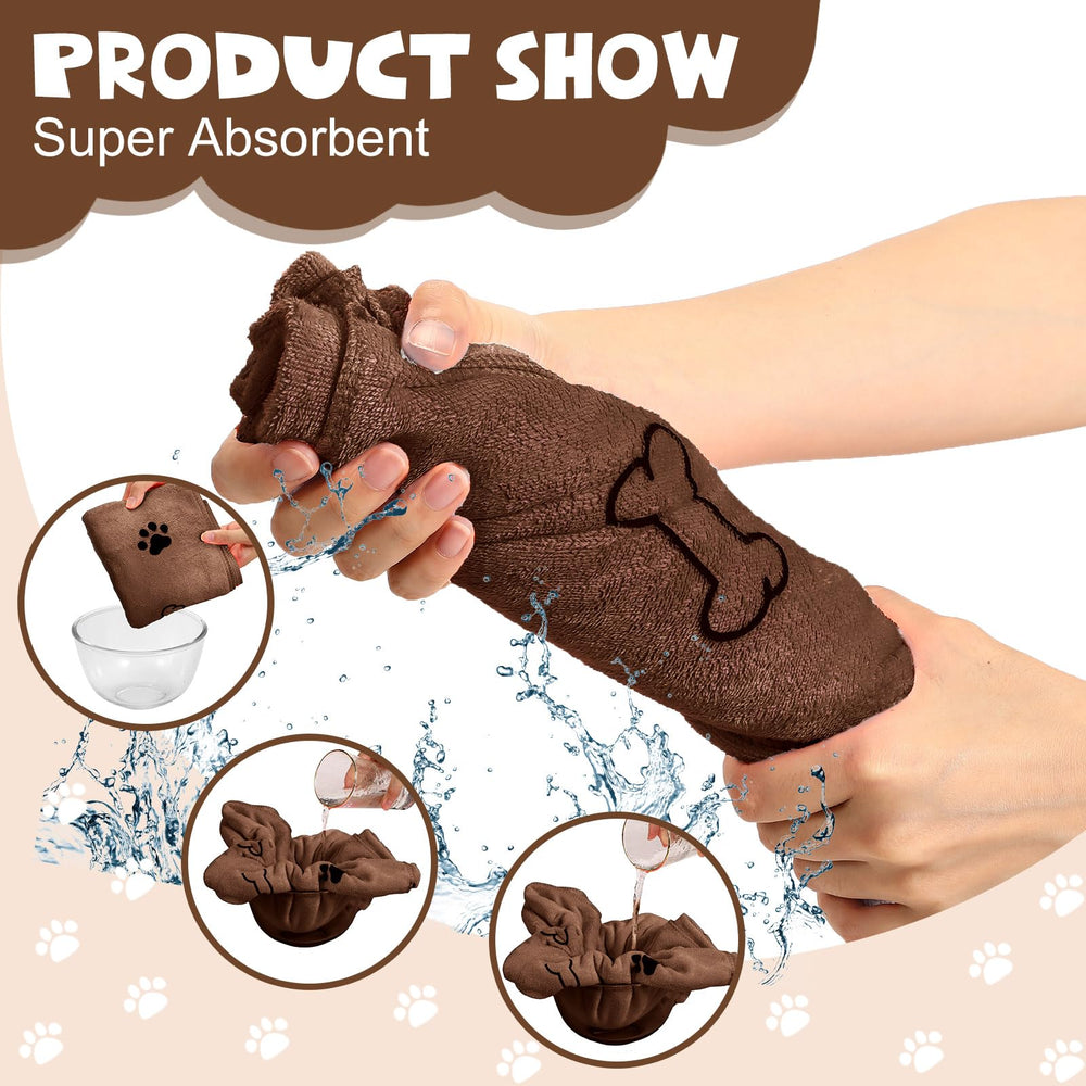 Set de toallas Chumia para peluquería de mascotas, cuatro piezas.