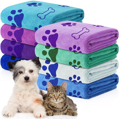 Toallas Chumia para perros, paquete de 8, tamaño 18x28, secado práctico.