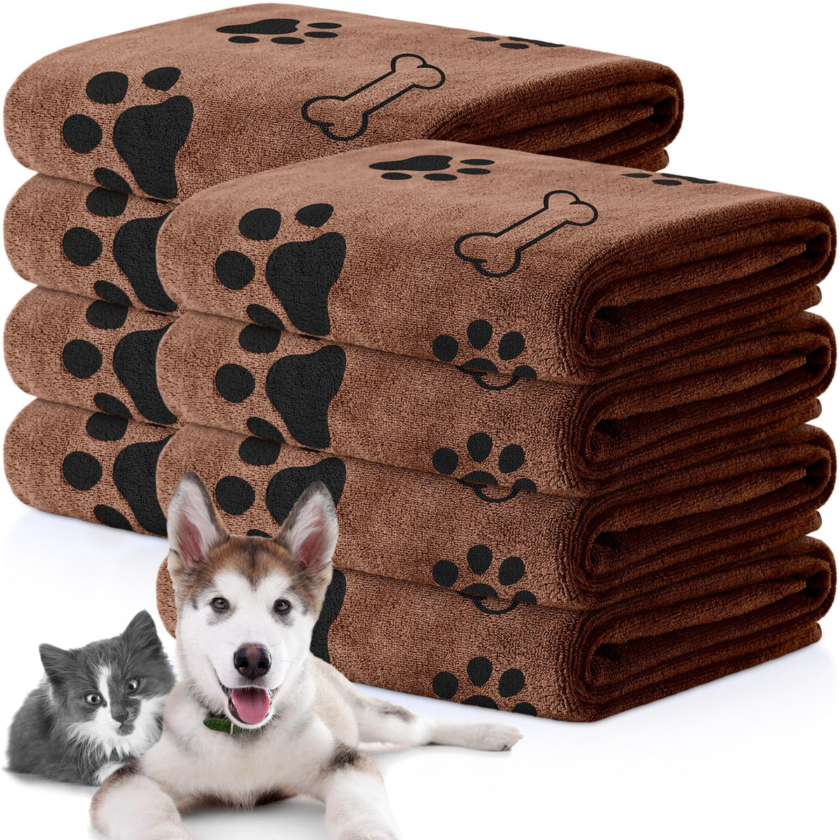 Toalla para perro Chumia con absorción rápida, ideal para secado tras el baño