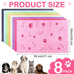 Toallas Chumia para perros con diseño de huellas y huesos