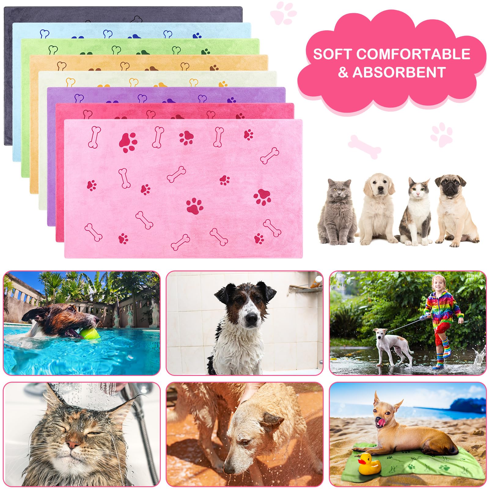 Toallas Chumia para perros aptas para casa y clínica
