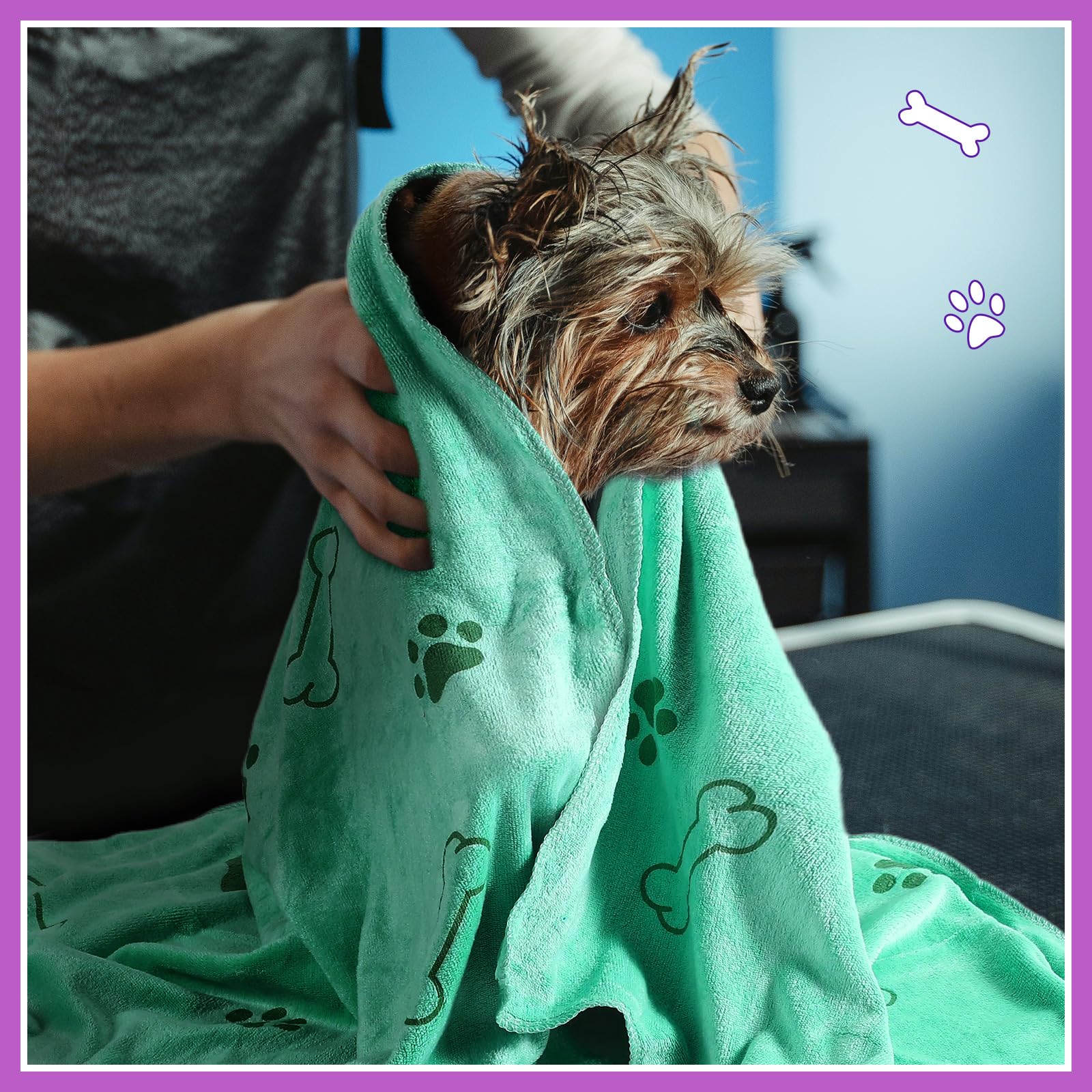 Chumia para secado rápido tras el baño de tu mascota.
