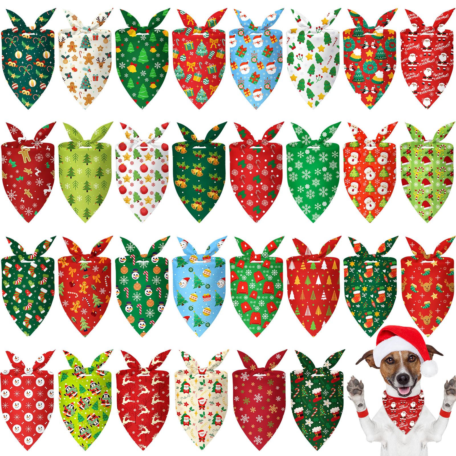 Chunful bandana navidad con Santa para perros, complemento festivo y cómodo