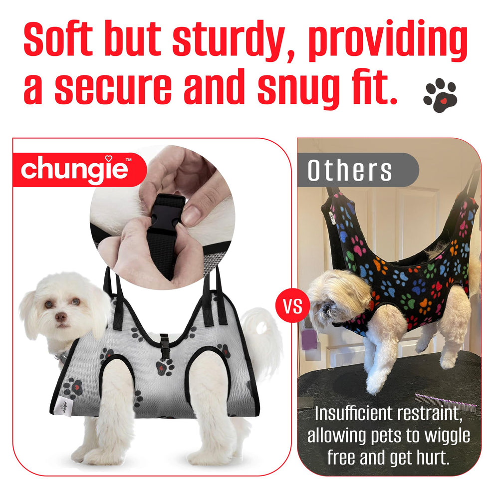 Chungie diseño de huellas y corazones, aspecto lúdico para el cuidado en casa