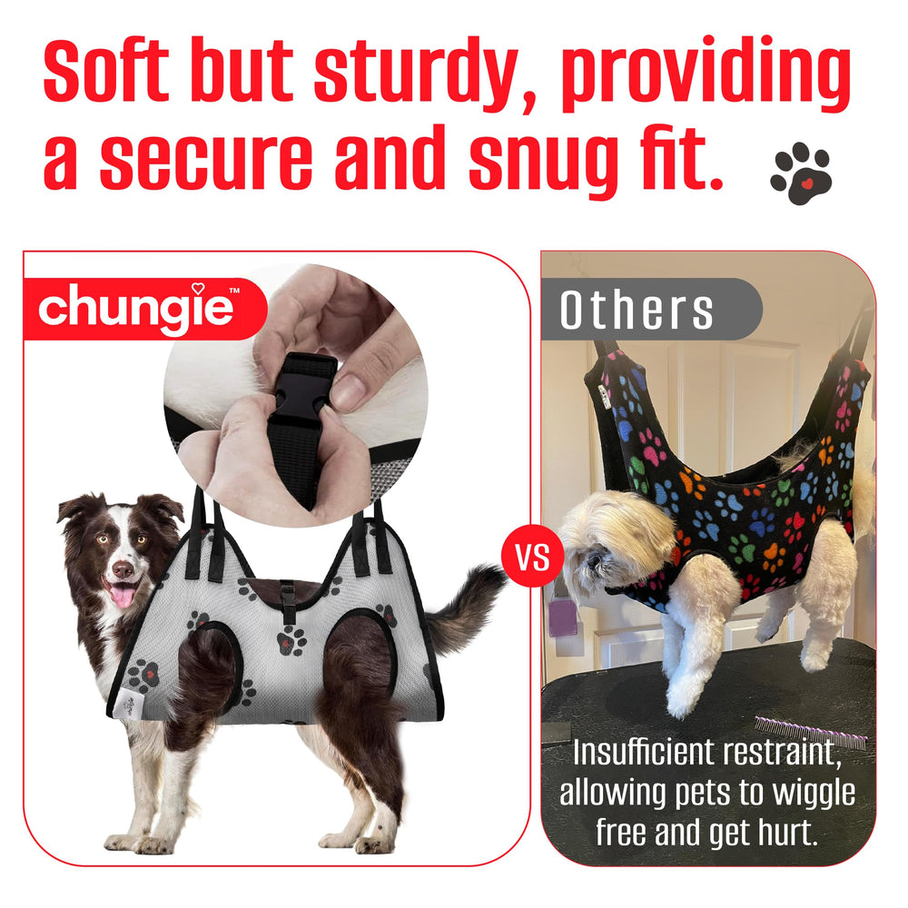 Chungie diseño de patas y corazones, estilo único para sesiones de cuidado.