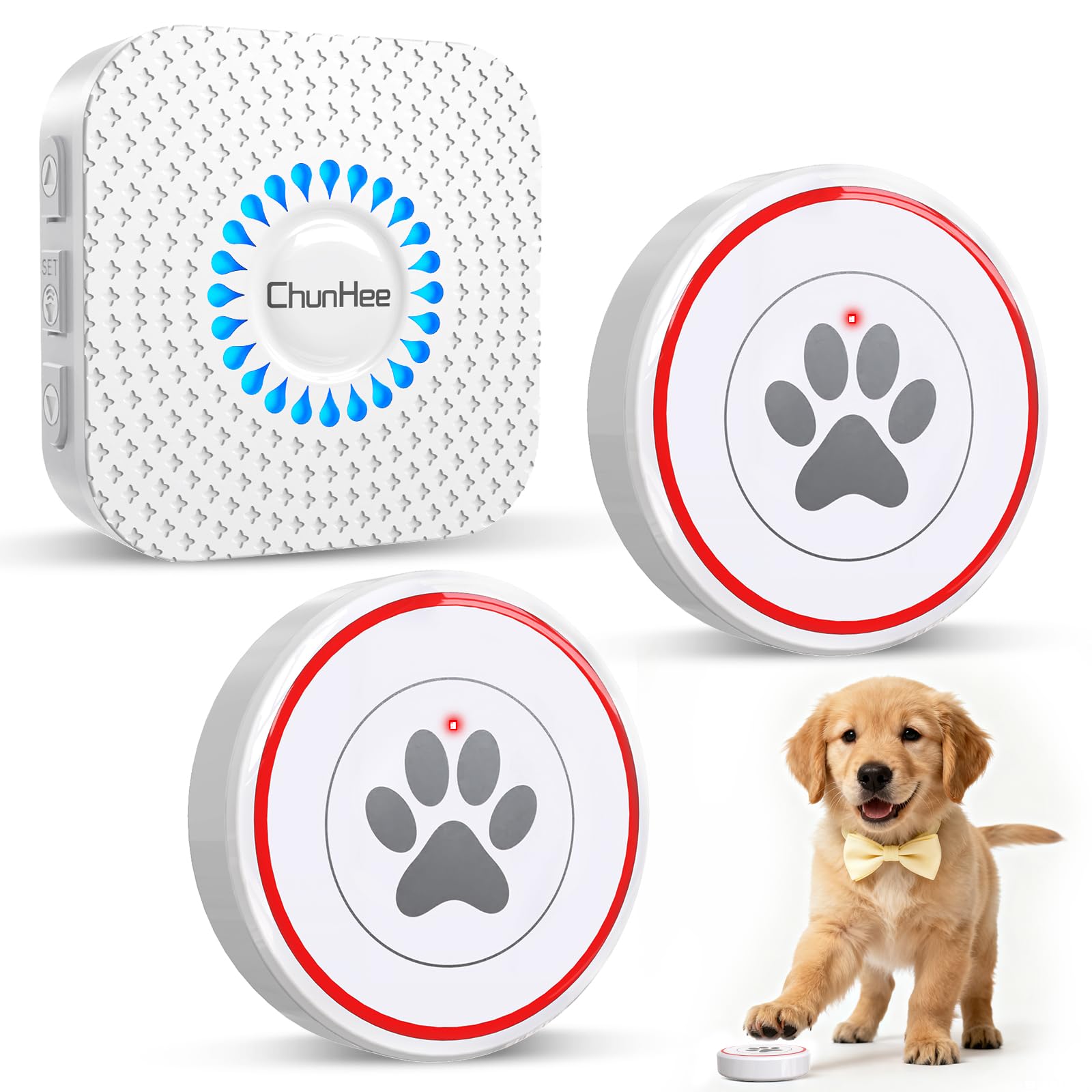 ChunHee campana puerta perro, superficie táctil de 1-6 pulgadas para pedir salir.