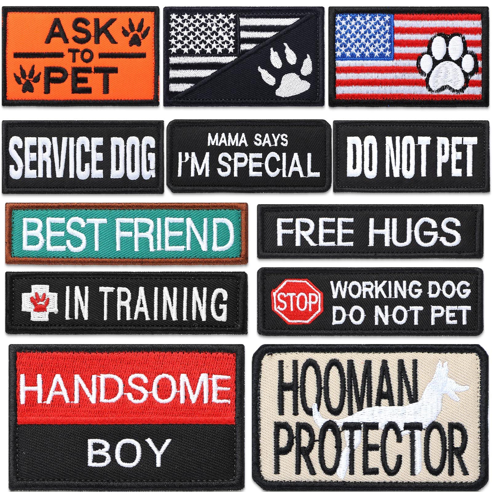 Parche Chunyin para chaleco canino, vest multiestilos para entrenamiento diario.