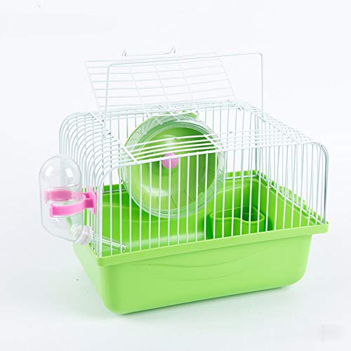 CHUQIANTONG jaula para hámster con rueda de ejercicio para juego diario seguro