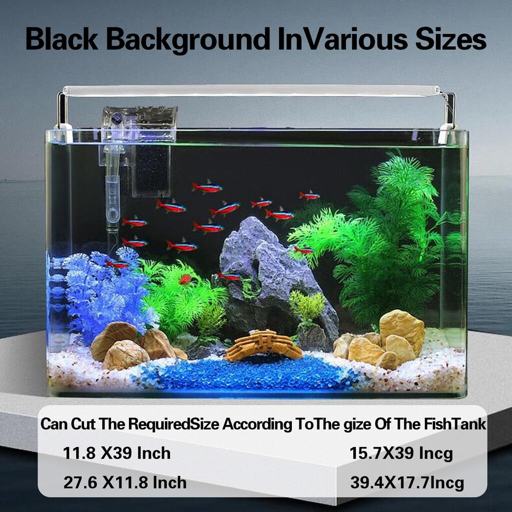 CICK SEED fondo negro acuario, talla adecuada para múltiples acuarios