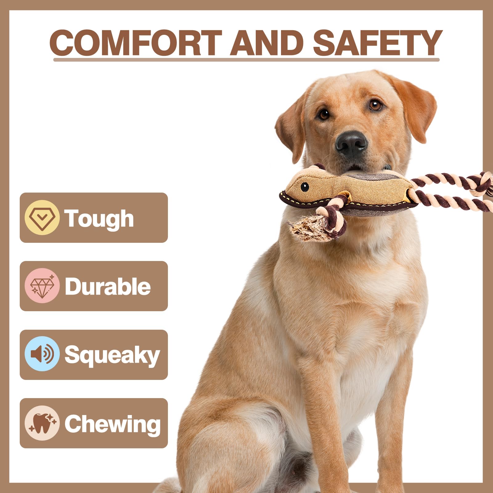 CIDIXCIDIX juguete perro tirón y jala, perfecto para juegos interactivos.