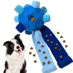 CIIVURR Snuffle Ball azul, vista frontal para estimular el olfato de tu perro.