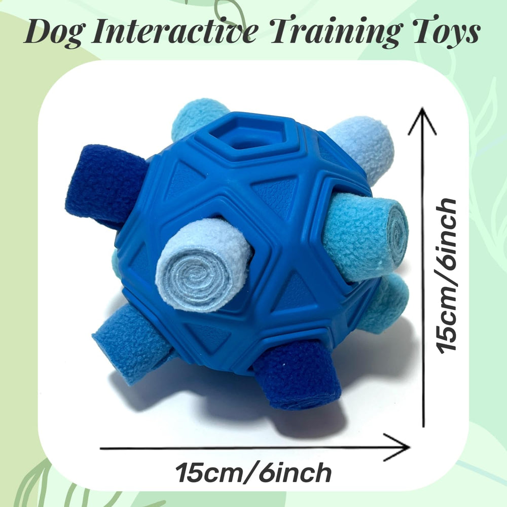 CIIVURR Snuffle Ball azul, ideal para esconder golosinas y fomentar el juego.