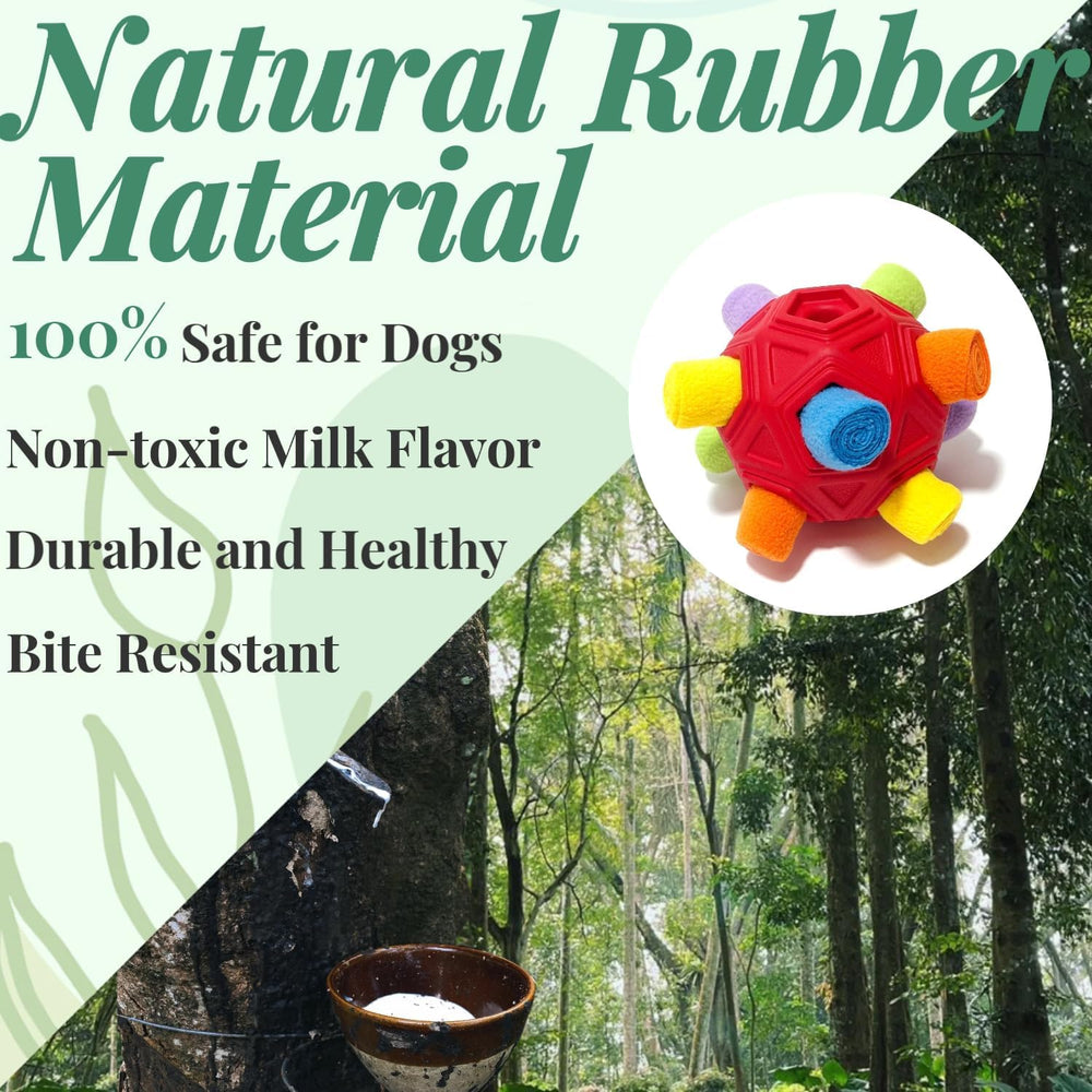 CIIVURR Snuffle Ball, mano sosteniendo, ideal para sesiones de recompensa por olfato.