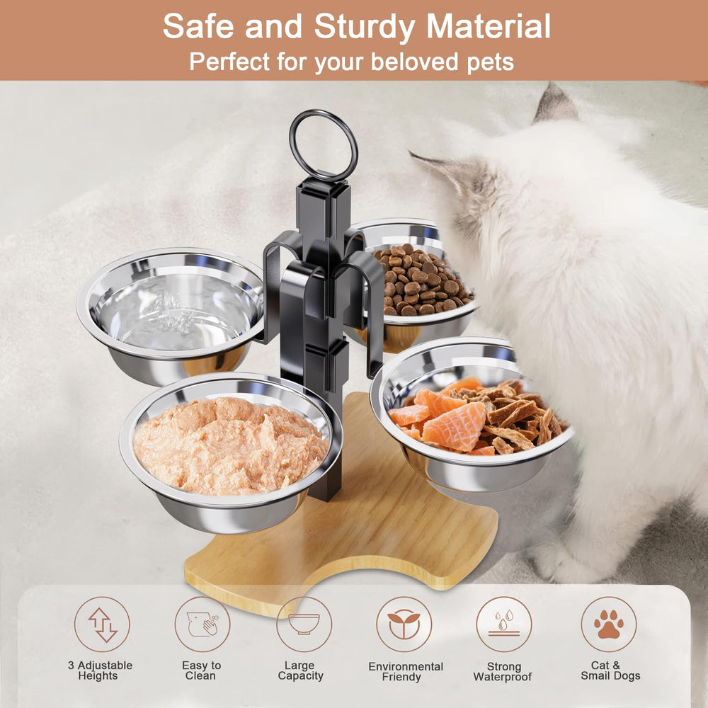 CILXGQLN comedero elevado ideal para gatos y perros pequeños.