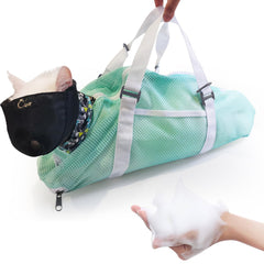 Cinf bolsa-bano-gato-menta-talla-l para baño seguro y cómodo del felino.