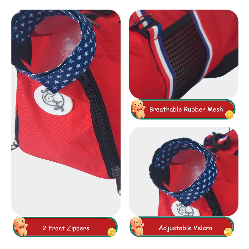 Cinf bolsa para gato con cierre ajustable para fijar durante el cuidado.