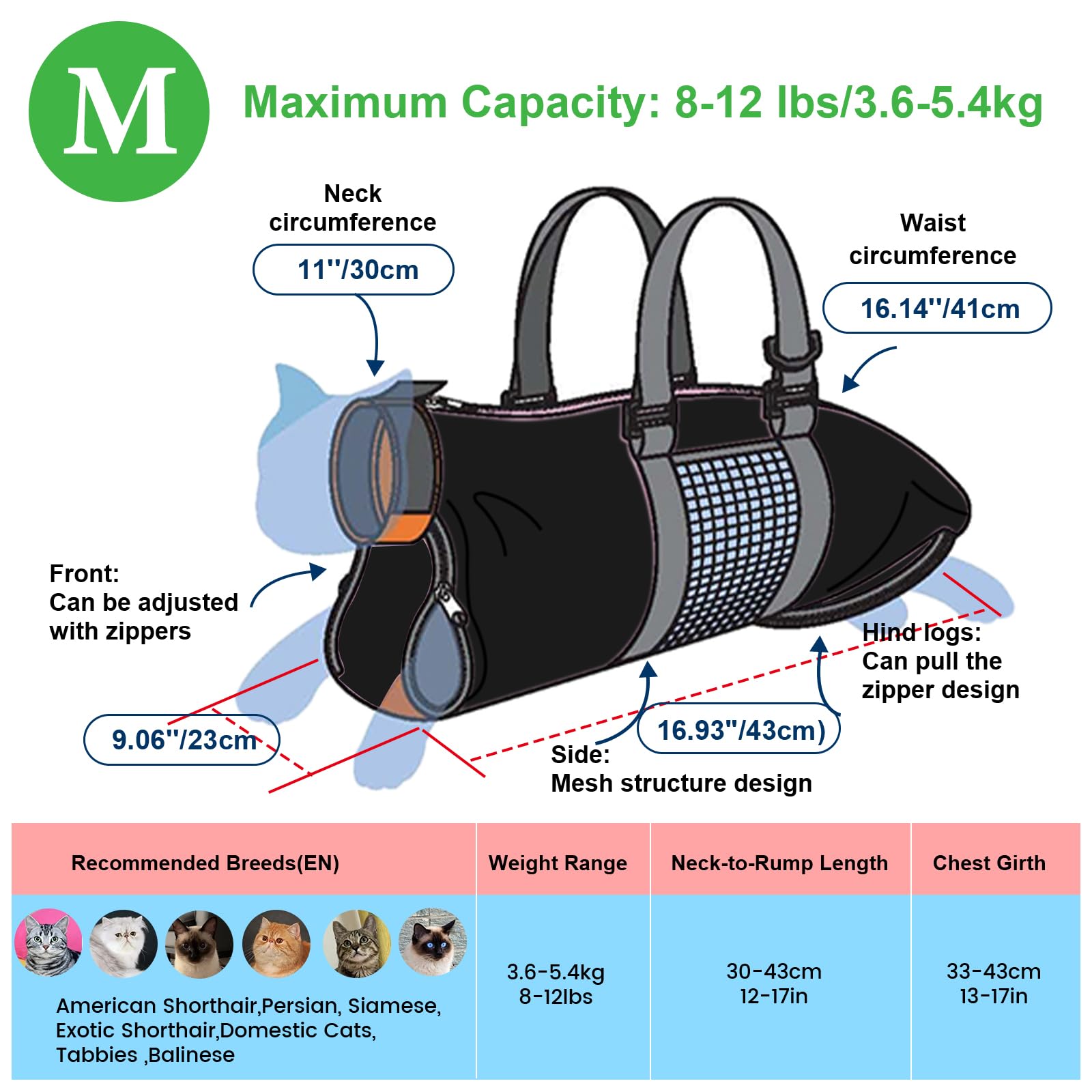 Bolsa de grooming Cinf facilita cortar uñas de gato con seguridad y control.