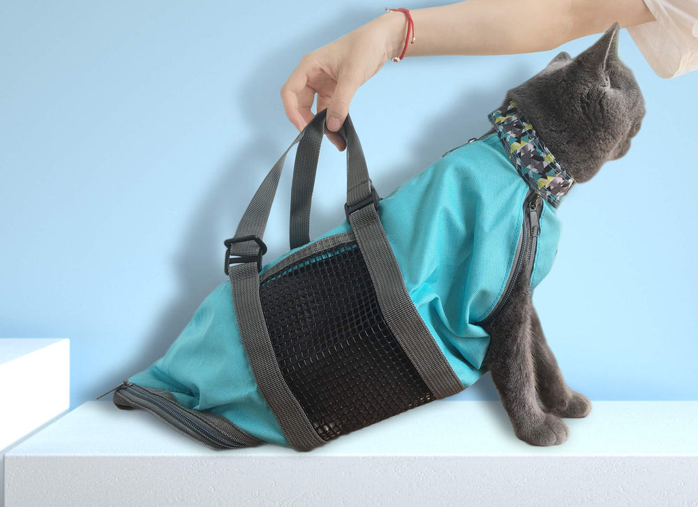 Cinf Gato bolsa-cepillado-dientes, ayuda al cuidado dental en casa.