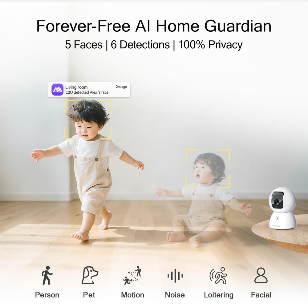 CINMOORE cámara interior wifi dual: conexión estable y menos interrupciones