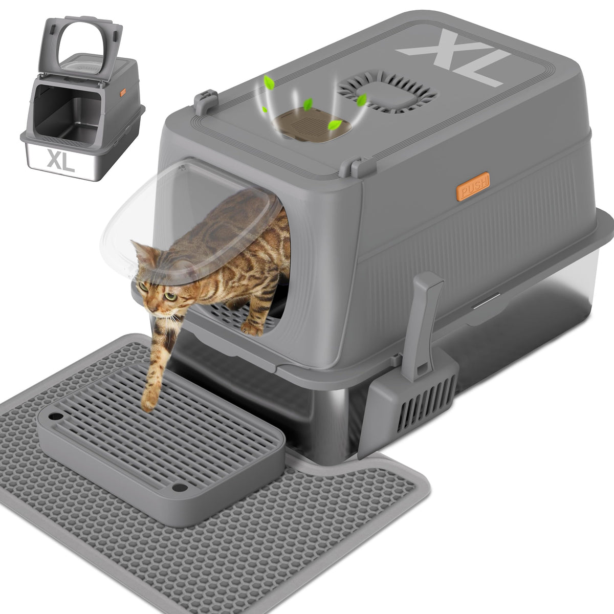Citylife XL con tapa: caja para gatos grandes y limpieza sencilla.