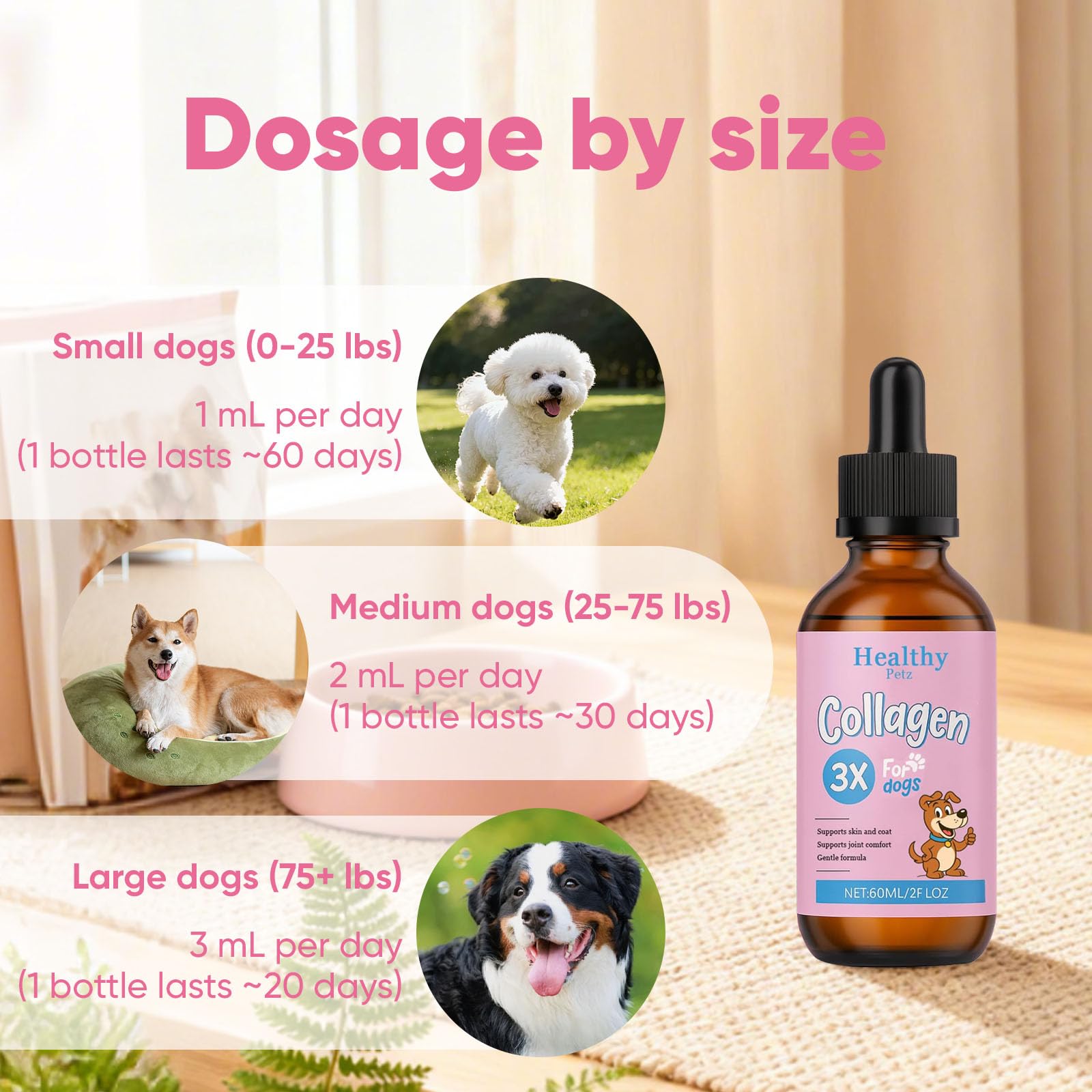 CIVGICY Petz Collagen, fórmula simple y pura sin aditivos.
