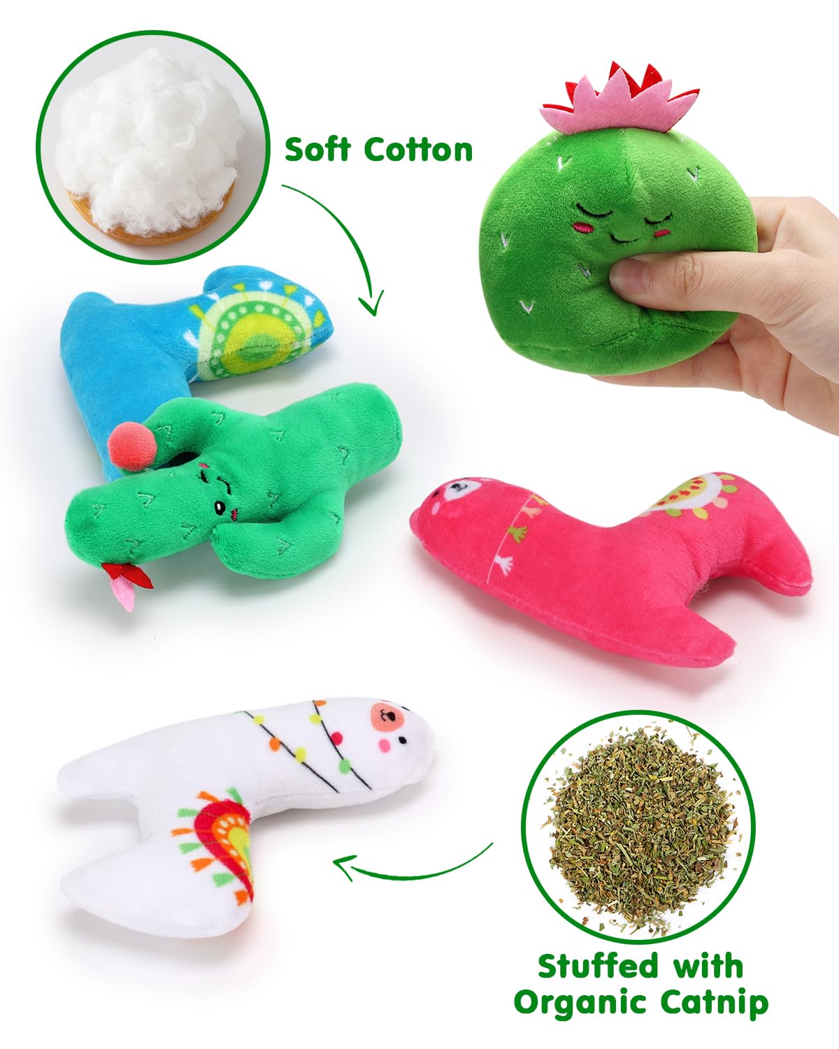 CiyvoLyeen cactus modelo 2 con catnip para curiosidad
