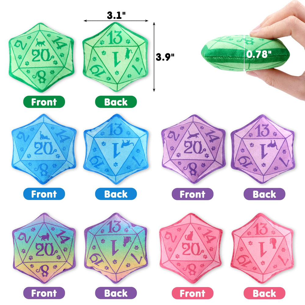 Juguete catnip D20 de CiyvoLyeen para juegos entre gatos en casa.