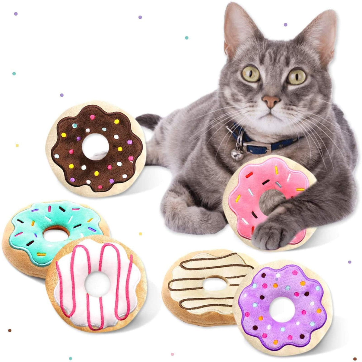 CiyvoLyeen donut-catnip-juguete-interactivo: estimula juego y exploración felina.