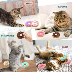 CiyvoLyeen donut-catnip-juguete-suave: ideal para acariciar y morder con seguridad.