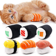 CiyvoLyeen juguete sushi gato atún, ideal para juego interactivo y mordida suave.