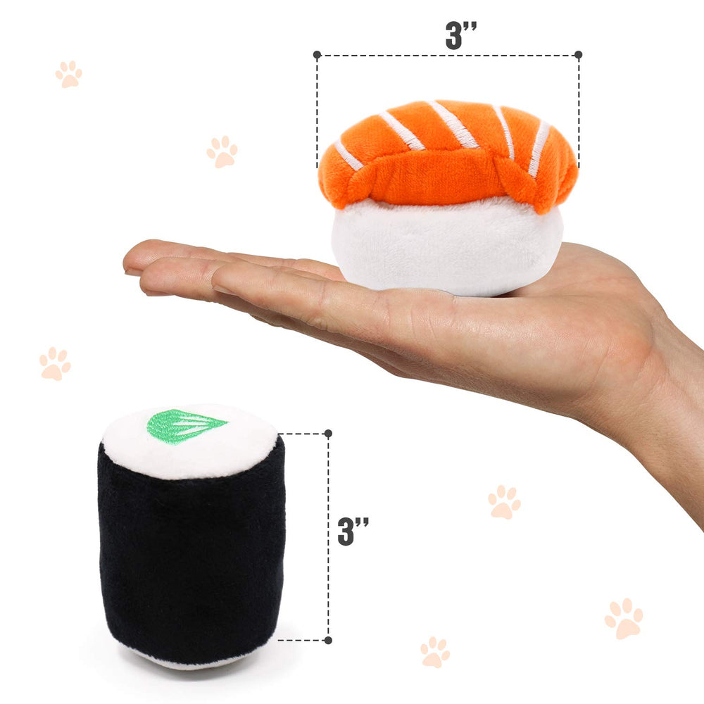 CiyvoLyeen juguete sushi gato huevo, diseño tierno y mordisco suave.