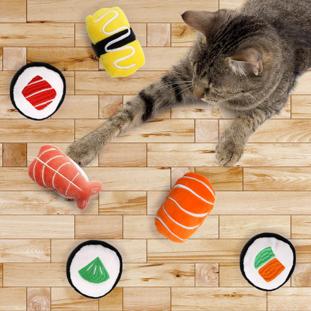 CiyvoLyeen juguete sushi gato sabores variados, opción divertida para entretenimiento diario.