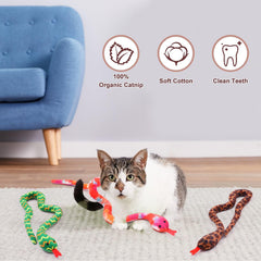 CiyvoLyeen serpiente catnip juguete interactivo, ideal para gato adulto.