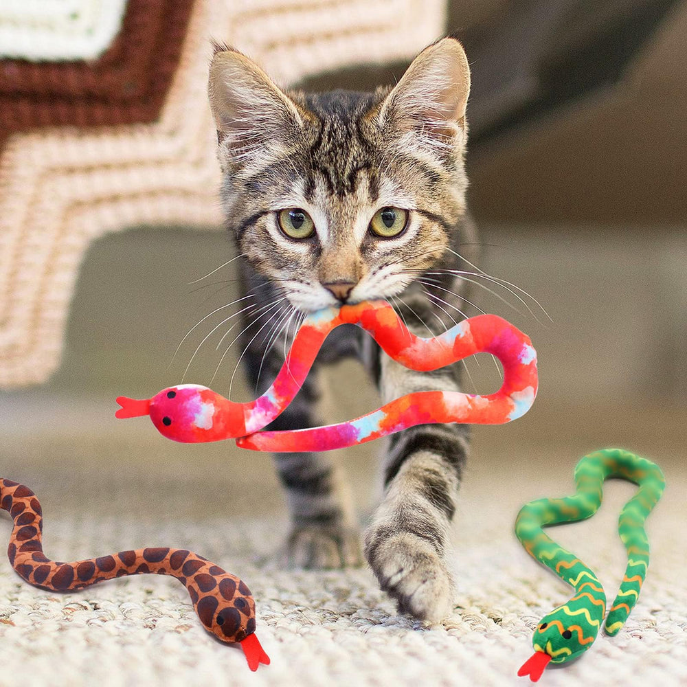 CiyvoLyeen serpiente catnip juguete-uso-interior, pensado para juego seguro en casa.