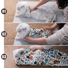 CKNCY Envoltura para gato suave con microfibra para comodidad.