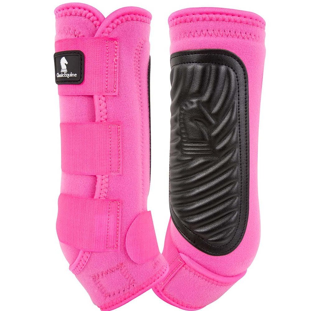 Classic Equine ClassicFit rosa fucsia bota trasera con soporte suave para la pierna trasera