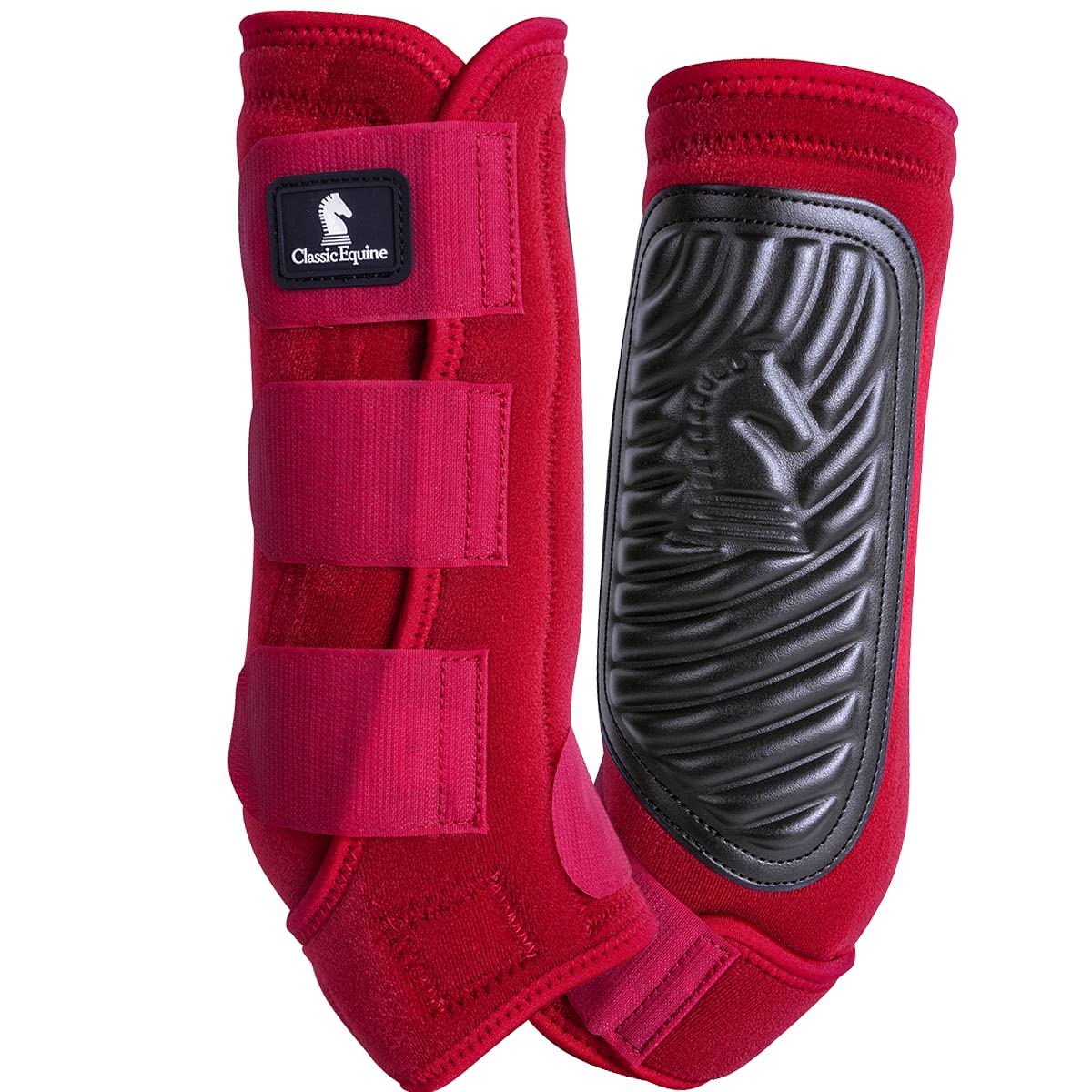 Classic Equine ClassicFit Bota Trasera Crimson Mediana para soporte y protección.