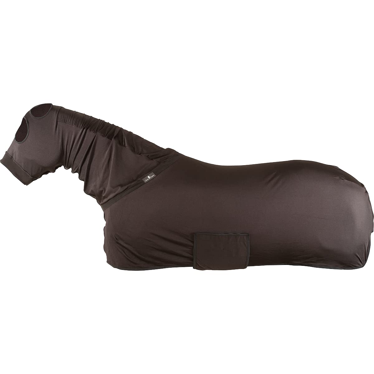 Classic Equine Slinky de cuerpo entero en negro, mediano, ideal para calentamientos y estiramientos
