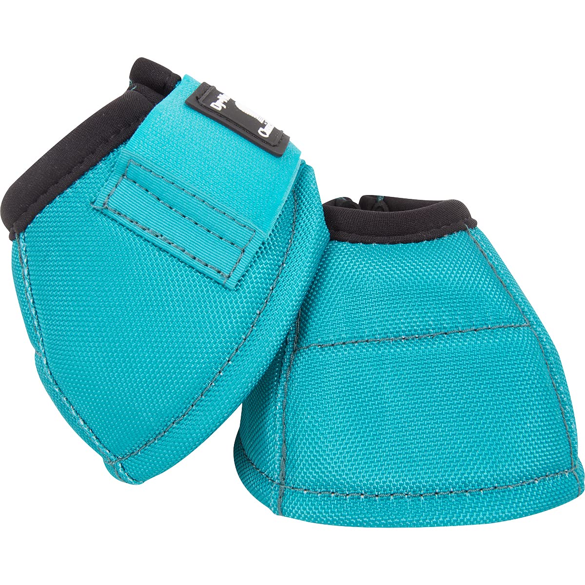 Classic Equine Dynohyde sin giro campana para casco Aqua M, vista frontal, protección duradera.