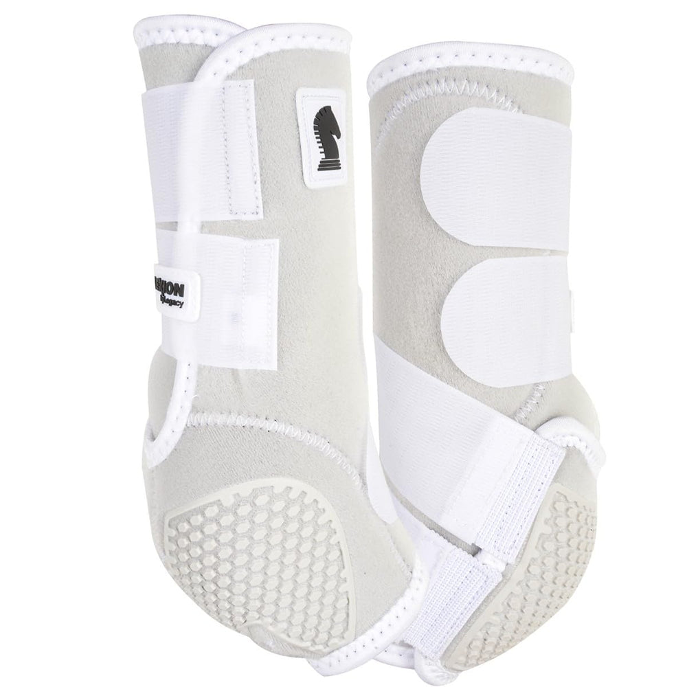 Classic Equine Flexion frontal blanco, ajuste cómodo para entrenamientos diarios.