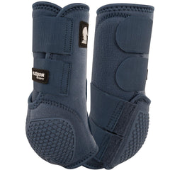 Classic Equine Flexion Front en denim oscuro, protección y movilidad para el fetlock durante entrenamientos.