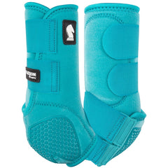 Botas delanteras Classic Equine Flexion de Legacy2 en azul aqua para mayor soporte.