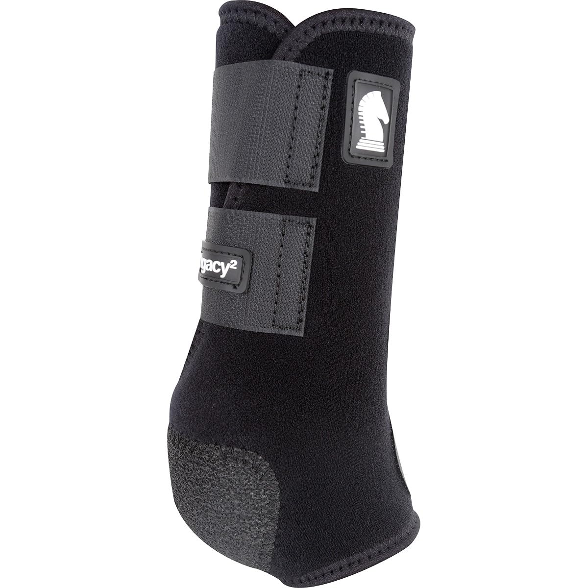 Legacy2 de Classic Equine, vista frontal, ofrece ajuste seguro para entrenamientos intensos.