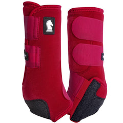 Classic Equine Legacy2 botas traseras rojas carmesí, protección y soporte para articulaciones