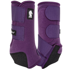 Legacy2 frontal en color purpura ofrece soporte estable para la articulación fetlock durante entrenamiento