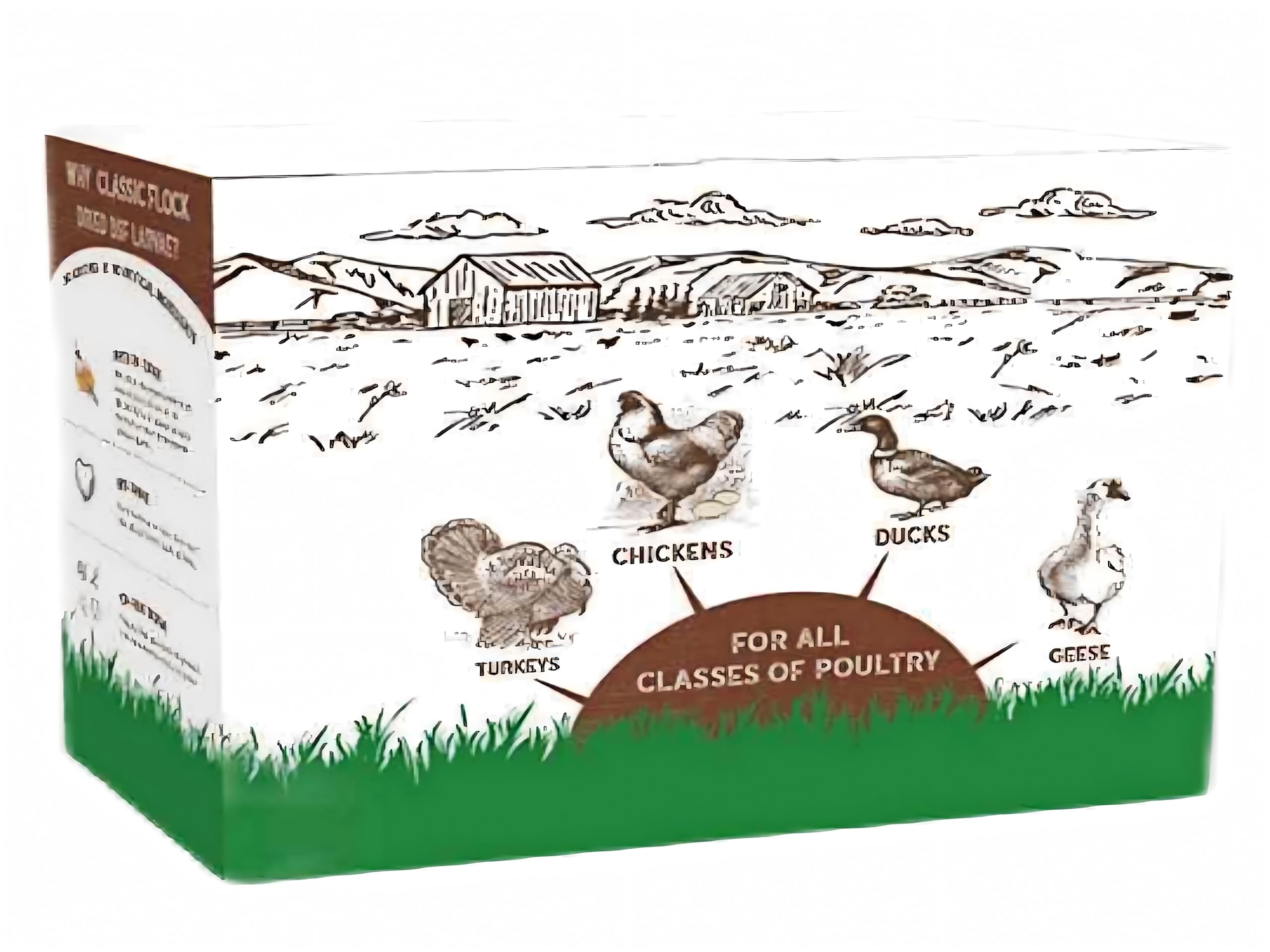 Classic Flock: etiqueta de producto natural, opción sustentable para aves
