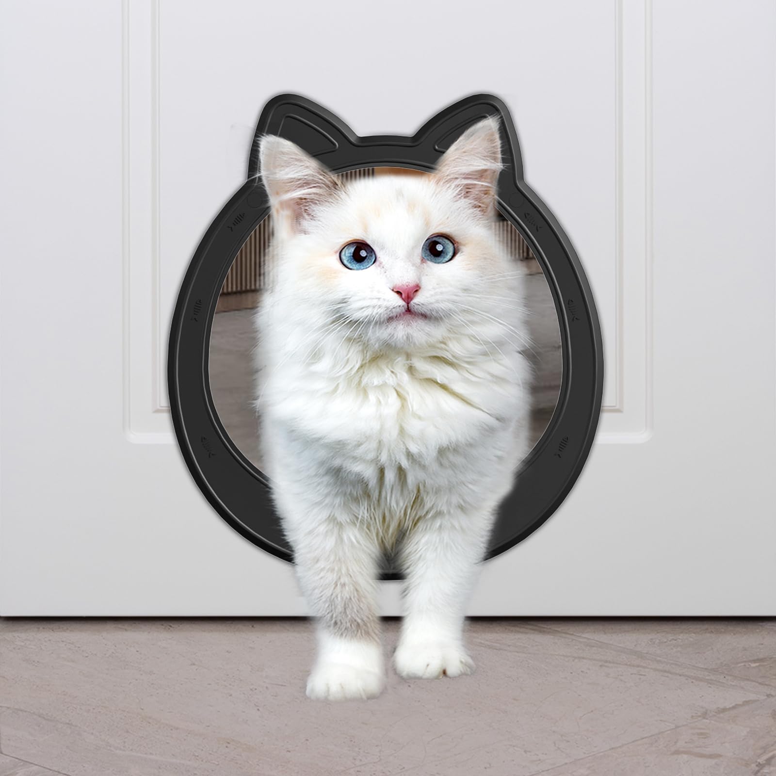 Classicmacher Puerta Gato Grande frente: entrada segura para gatos dentro de casa.