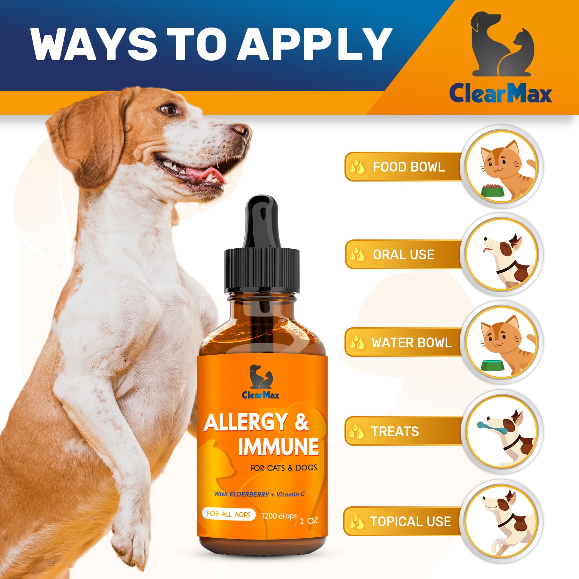Etiqueta clara de Clear Max facilita comprender el uso recomendado.
