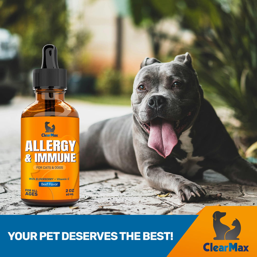 Bienestar de mascotas con Clear Max: fórmula natural para días activos.